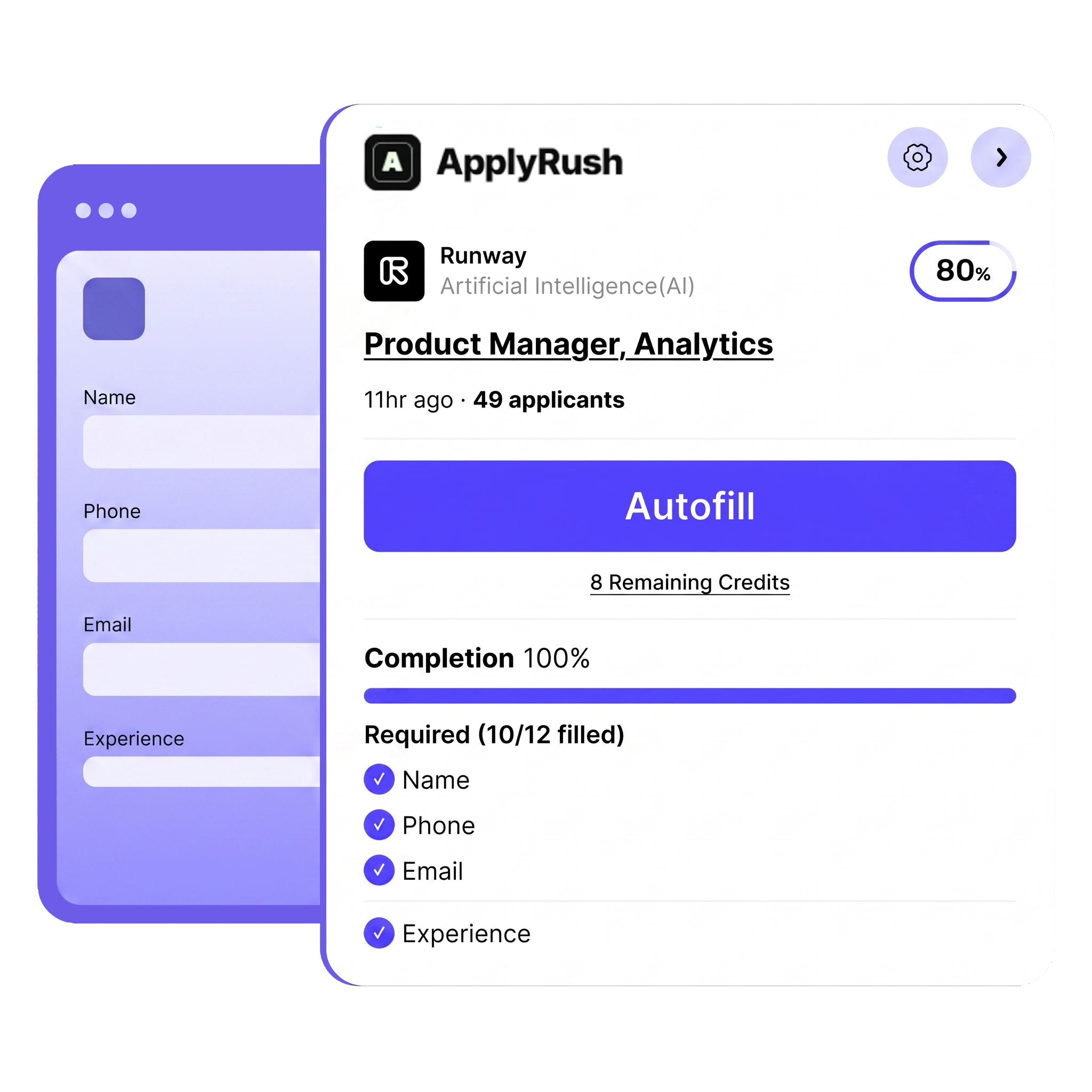 1-Click Application Autofill